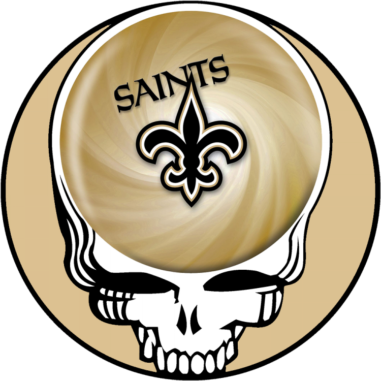 New Orleans Saints skull logo iron on transfers
